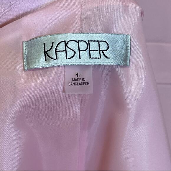 Kasper, Pale Pink 2 Piece Dress and Jacket Set. Size 4 Petite. New condition! - Picture 3 of 13